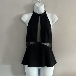 COPY - • EXPRESS black satin and lace top •